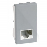 Módulo Entrada RJ45 CAT 5 - RECTA PRATA SATIN FOSCO